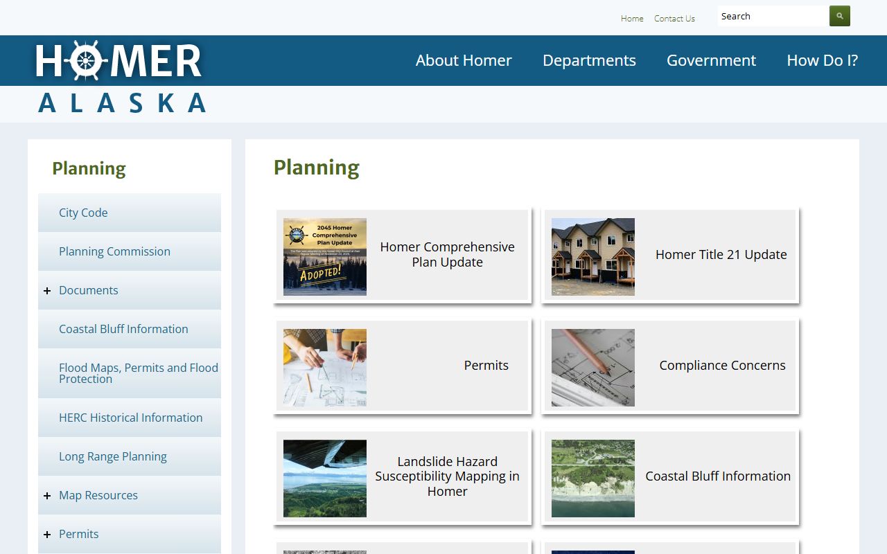 Homer planning department page for people search records