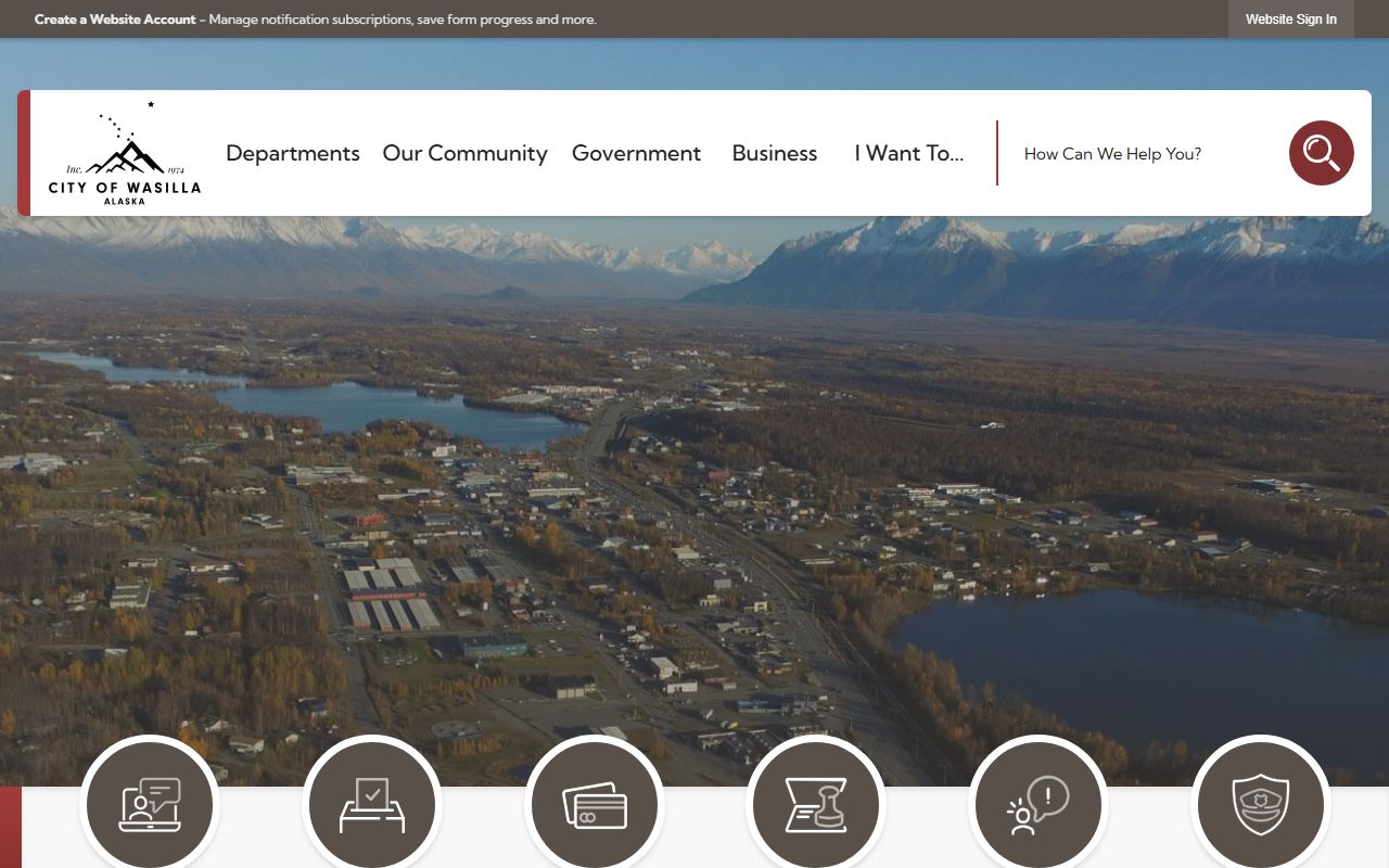 Wasilla Public Works department website for permit and project records