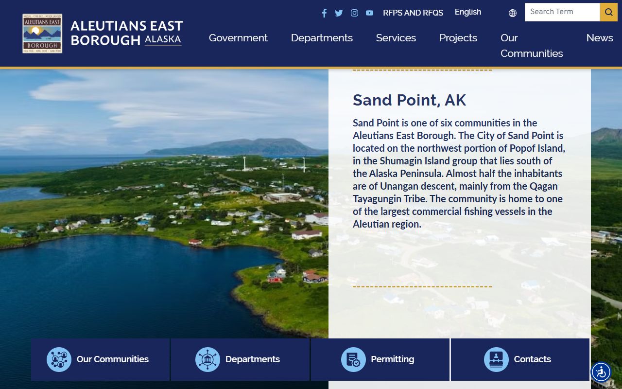 Aleutians East Borough people search official website