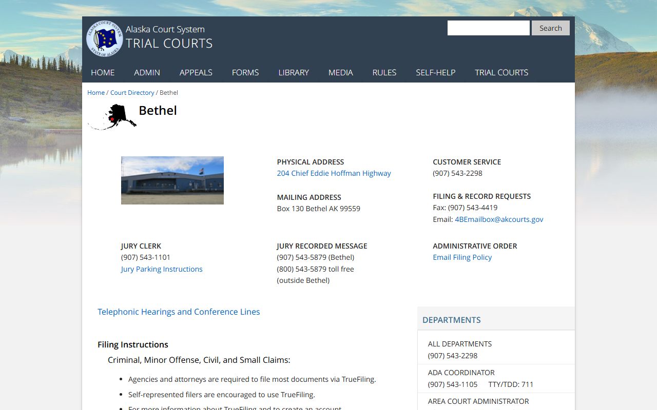 Bethel Census Area people search Superior and District Courts