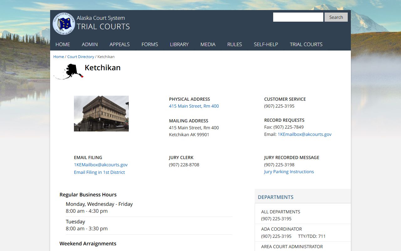 Ketchikan Gateway people search superior and district court directory