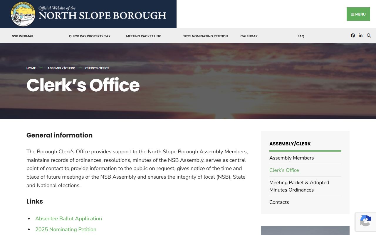 North Slope Borough Clerk office people search