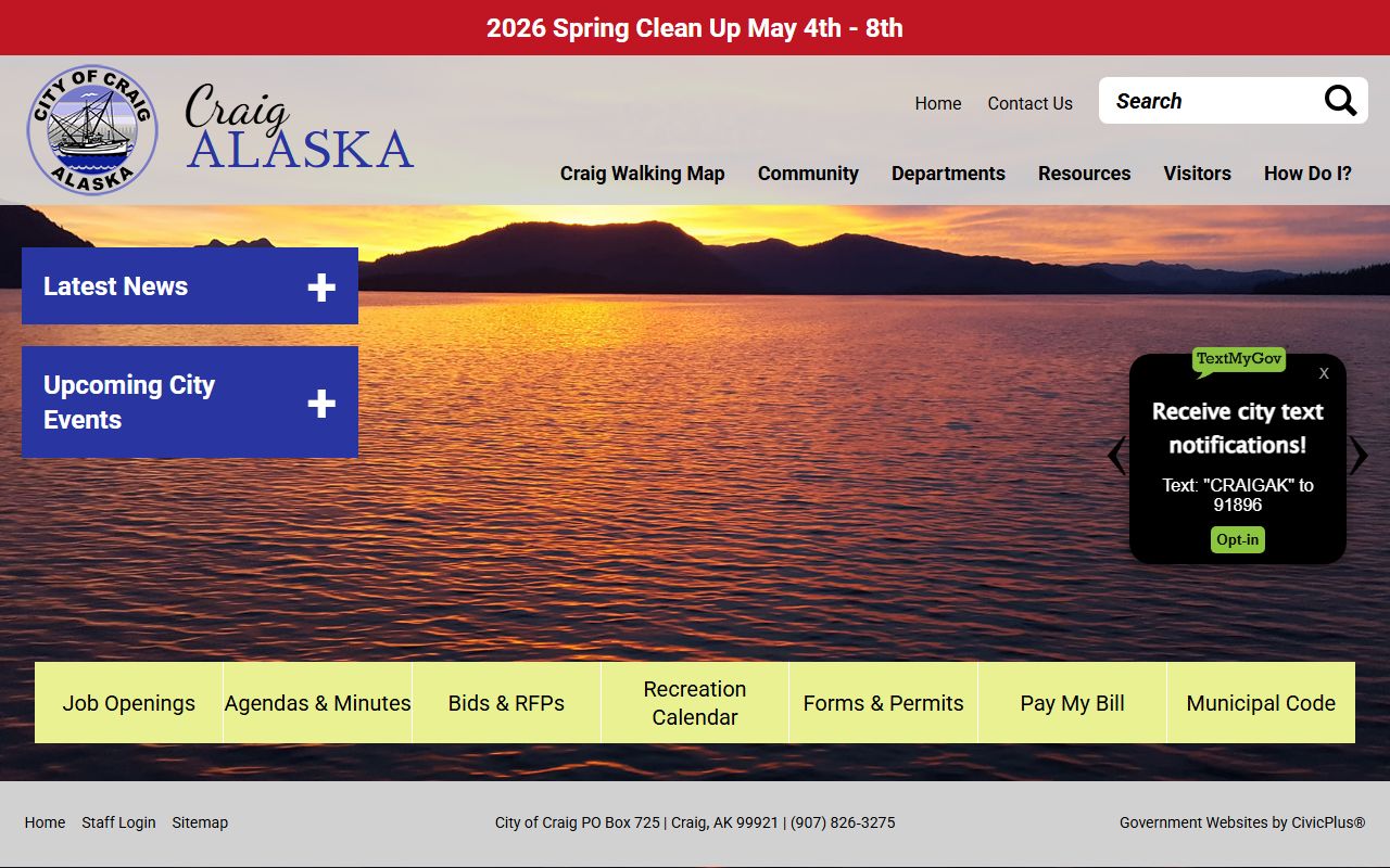 City of Craig official website for people search